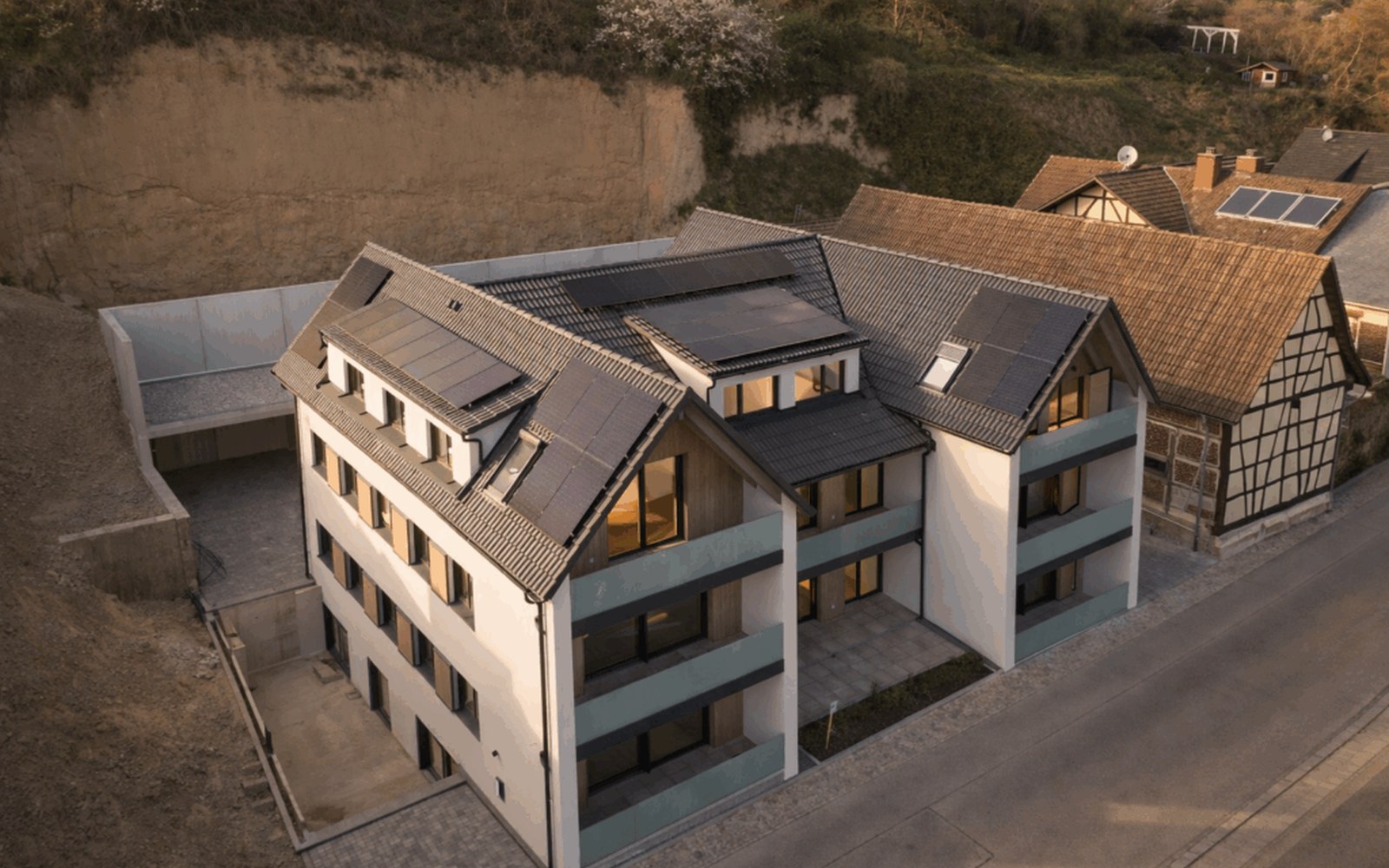 Mehrfamilienhaus in Opfingen als Beispiel für mehrgeschossigen Wohnbau