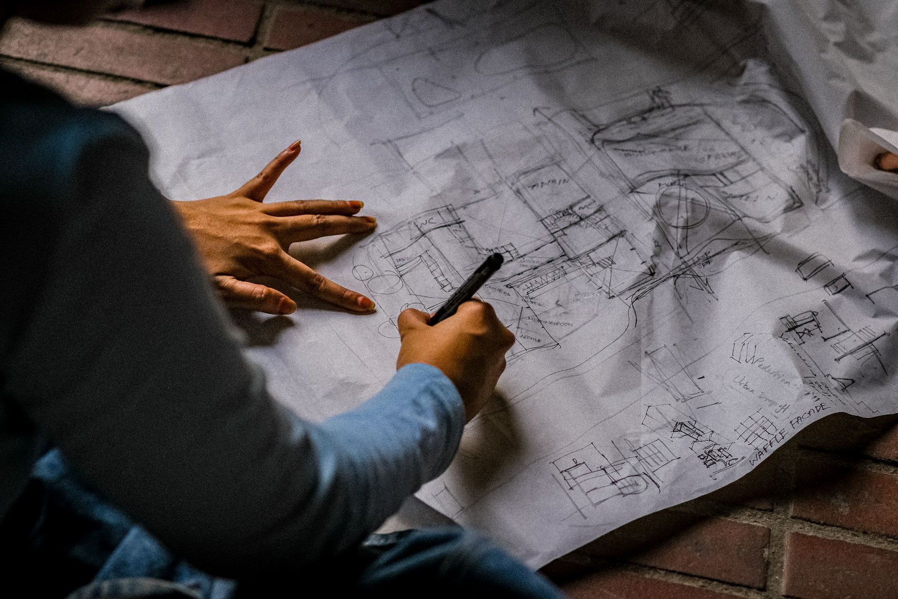 Planungsskizze für ein individuelles Hausbauprojekt